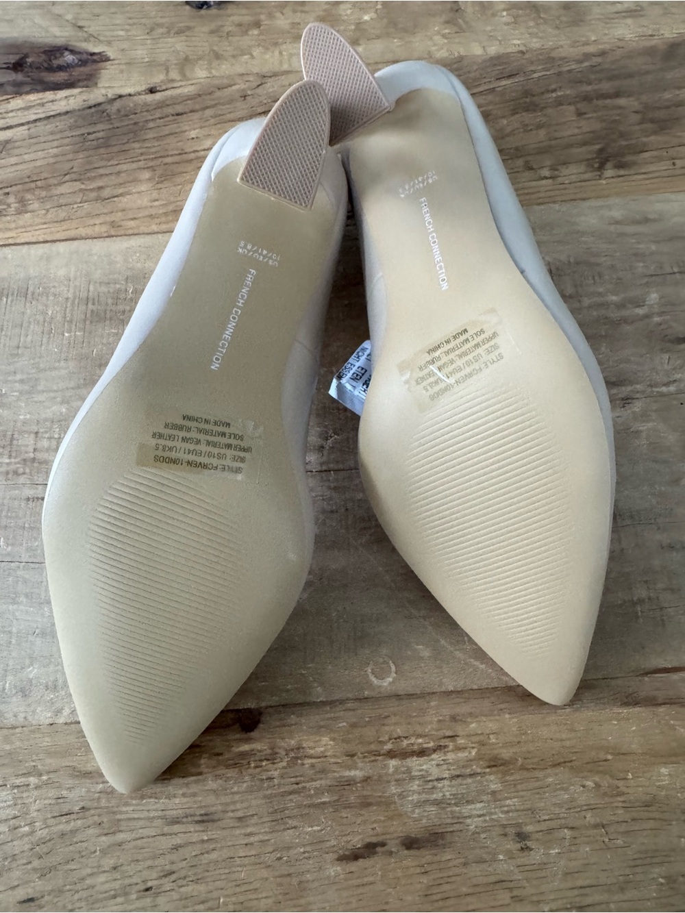 NEW IN BOX French Connection Nude Raven Pumps Flared Block Heel ~ size 10 - Picture 11 of 13